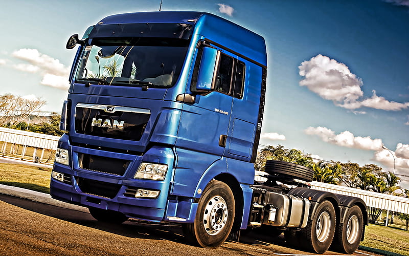 MAN TGS, 2019, blue truck, new blue TGS, german new trucks, MAN, HD wallpaper