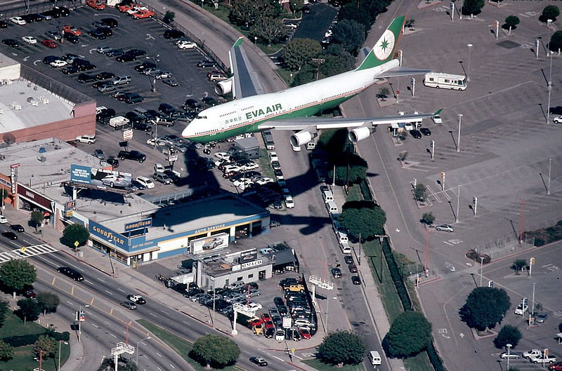 Boeing 747 (Coming into Los Angeles), los angeles, 747, jumbo jet, boeing, HD wallpaper