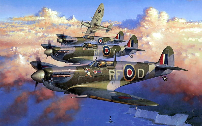 Supermarine Spitfire, plane, battle of Britain, fighter, military, spitfire, HD wallpaper