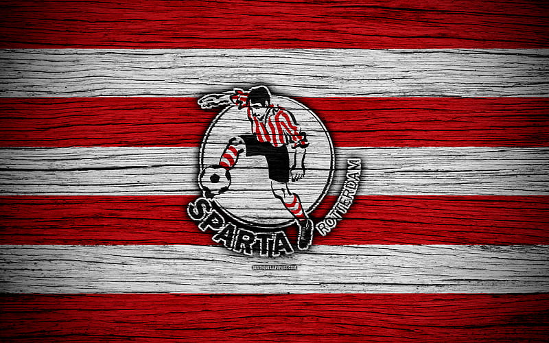 Sparta Rotterdam FC Eredivisie, soccer, Holland, football club, Sparta Rotterdam, wooden texture, FC Sparta Rotterdam, HD wallpaper