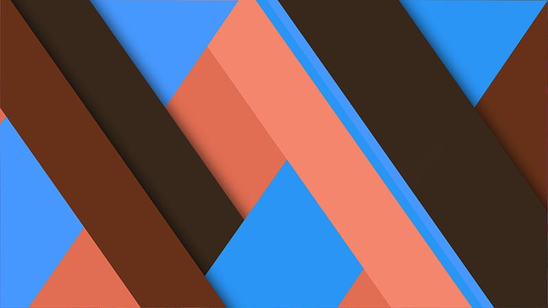 Light Blue Orange Brown Geometry Lines Shapes Abstract, HD wallpaper
