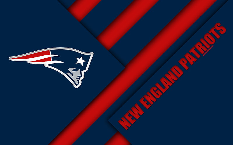 New England Patriots logo, NFL, blue red abstraction, AFC East, material  design, HD wallpaper | Peakpx