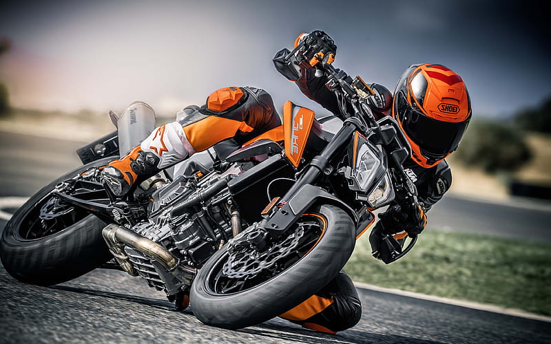 KTM 790 Duke, 2018 bikes, rider, superbikes, KTM, HD wallpaper