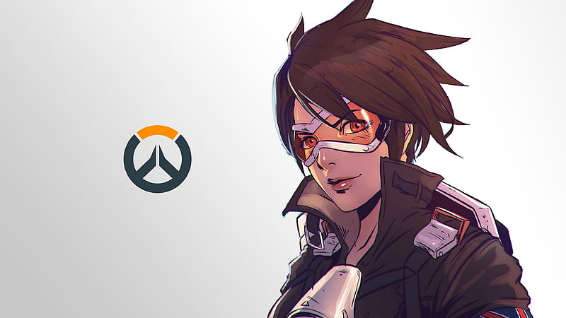 Tracer, art, characters, Overwatch, HD wallpaper