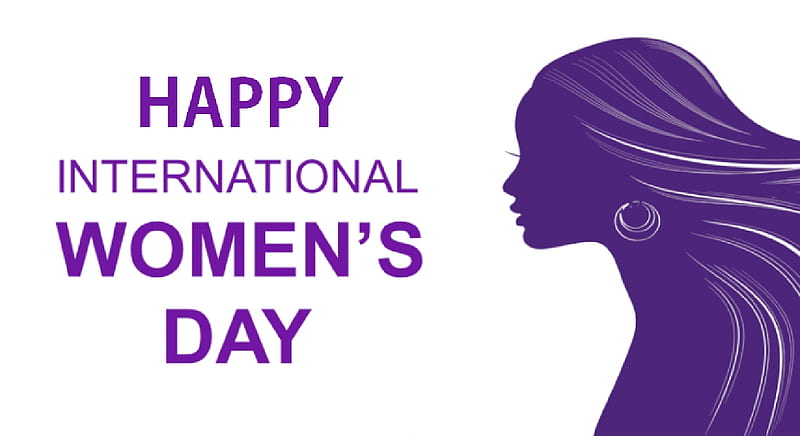 MARCH 8 2018 INTERNATIONAL WOMEN'S DAY, purple head, white background,  abstract, HD wallpaper | Peakpx