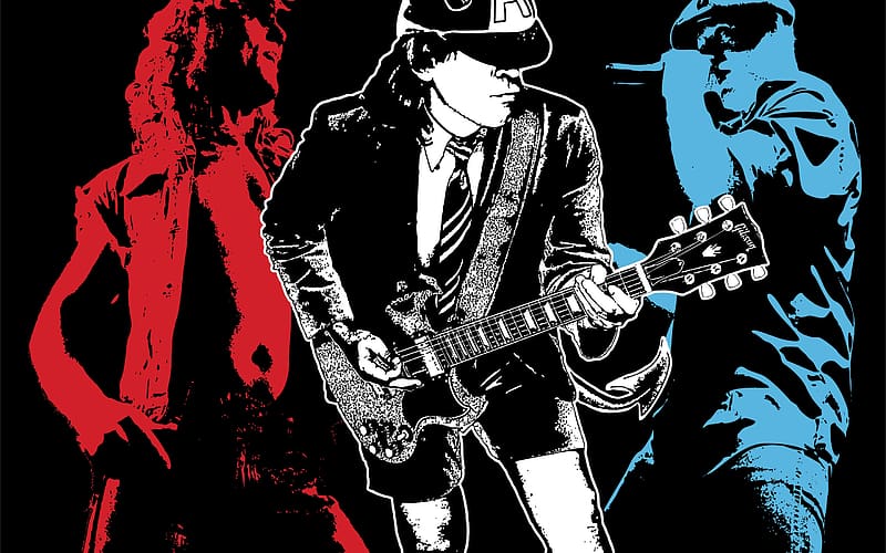 Music, Ac/dc, Angus Young, HD wallpaper