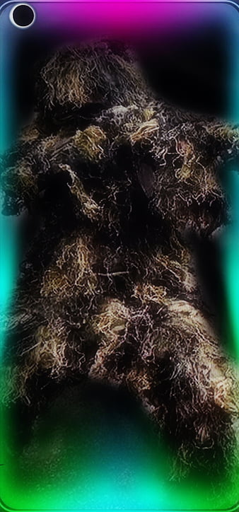 a sniper in ghillie suit with pink flowers, walking in | Stable Diffusion |  OpenArt