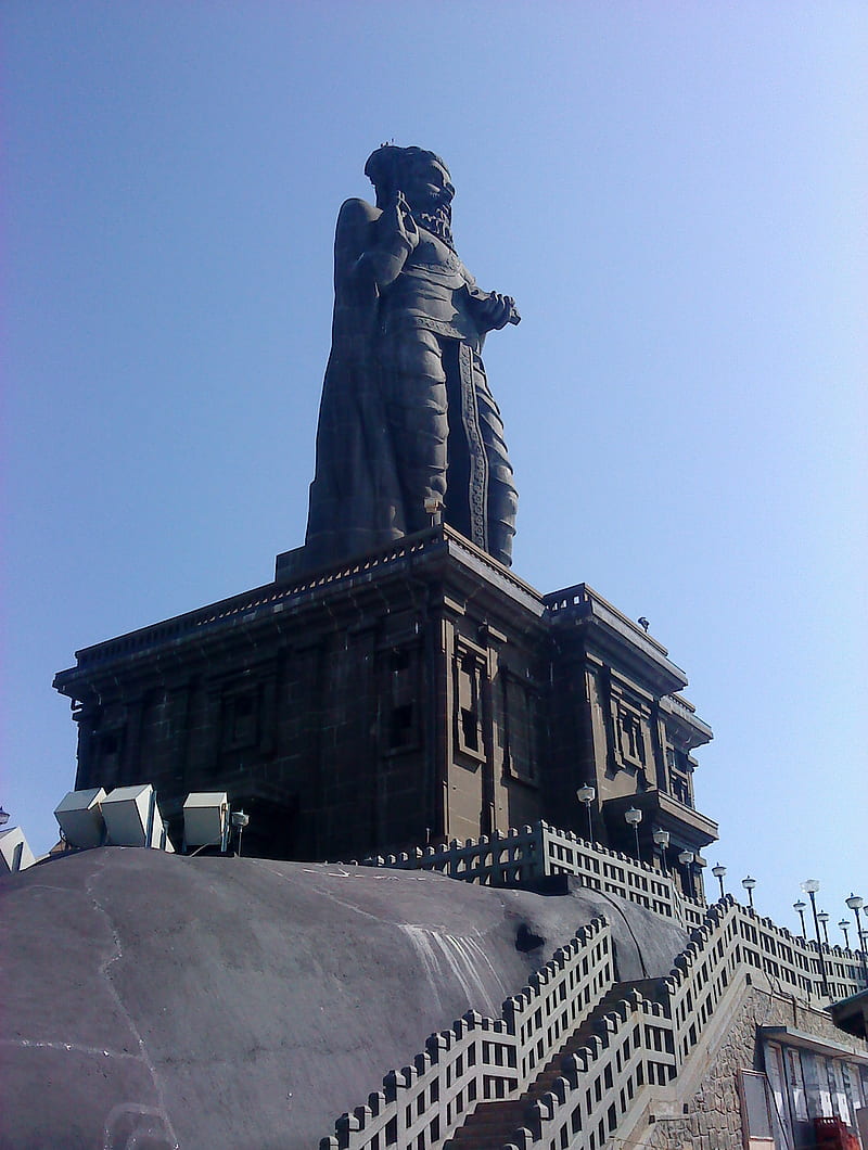 Wow, kanyakumari, scenery, thiruvalluvar statue, HD phone ...