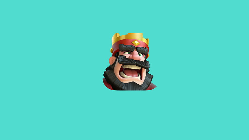 Clash Royale King, supercell, clash-royale, games, 2016-games, HD wallpaper