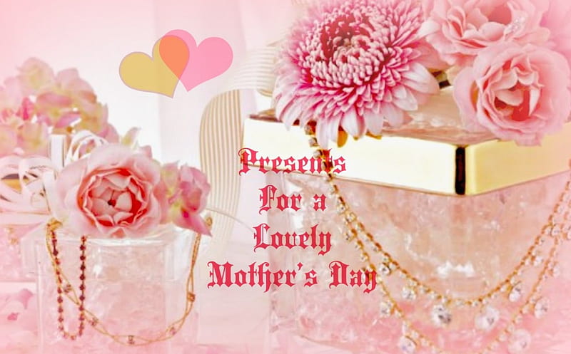 LOVELY PRESENTS FOR MOM, PRESENTS, GIFTS, SOFT, MOM, MAY, MOTHERS, PINK, MOTHERS DAY, HOLIDAYS, FLOWERS, LOVE, HD wallpaper