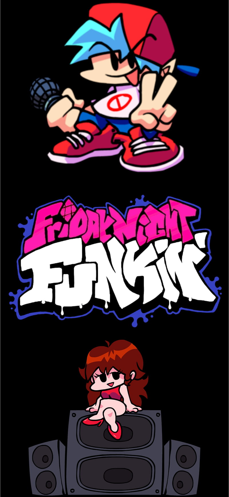 FNF Logo BF and GF, girlfriend, funkin, boyfriend, fridaynightfunkin, night, friday, HD phone wallpaper