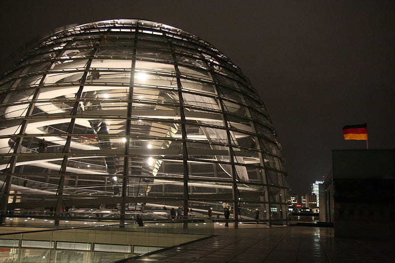 Berlin Reichstag at night, berlin, architecture, germany, reichstag, HD wallpaper