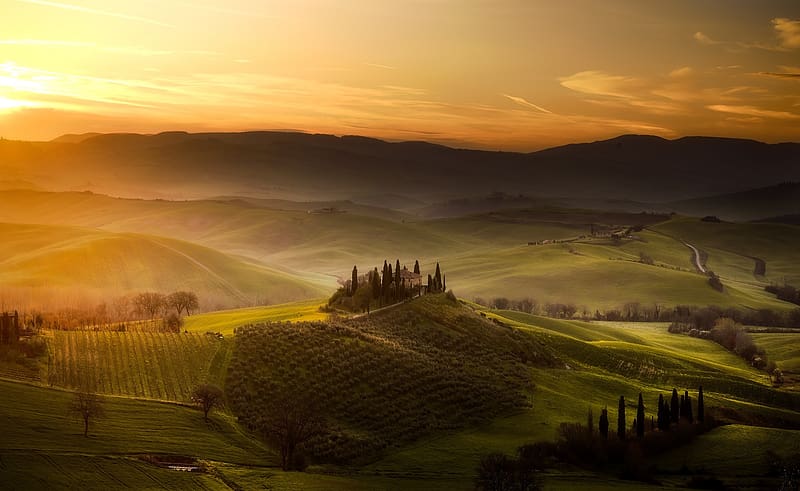 Landscape, Italy, Hill, , Tuscany, HD wallpaper | Peakpx