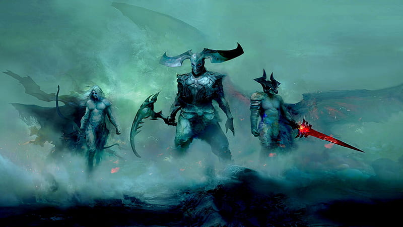The darkin, Aatrox, League of legends, Darkin, Raast, Varus, HD wallpaper