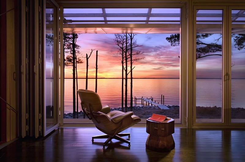 Amazing View from Lake House, beach house, graphy, view, lake house, abstract, HD wallpaper