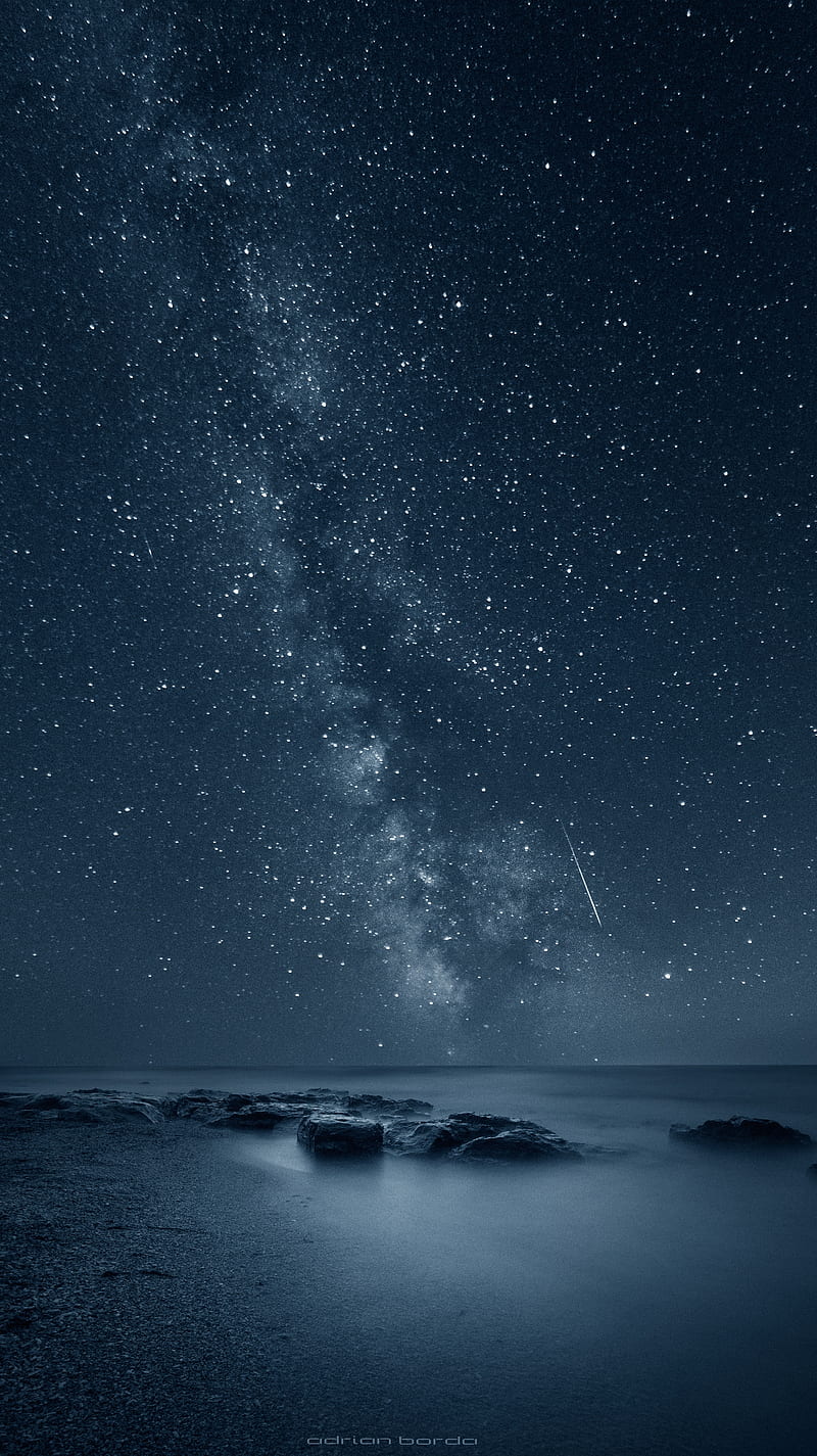 Reflecting Infinity, apple, iphone, landscape, night, ocean, plus, sea,  stars, HD phone wallpaper | Peakpx