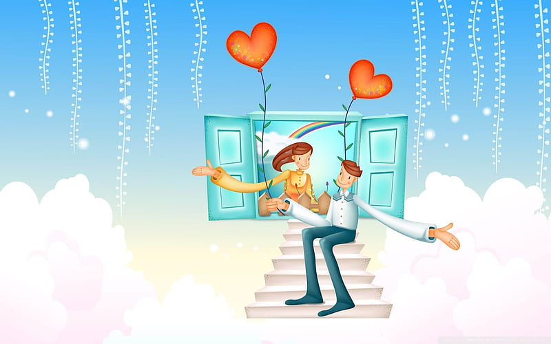 with love valentines day-Romantic Valentines Day Vector, HD wallpaper