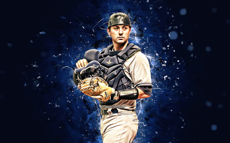 Kyle Higashioka MLB, New York Yankees, catcher, baseball, Kyle Harris  Higashioka, HD wallpaper