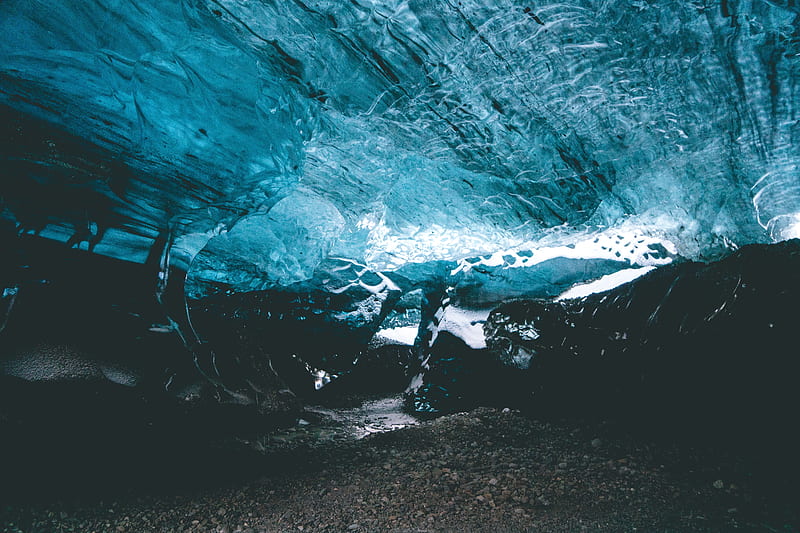 cave, ice, iceland, icy, HD wallpaper