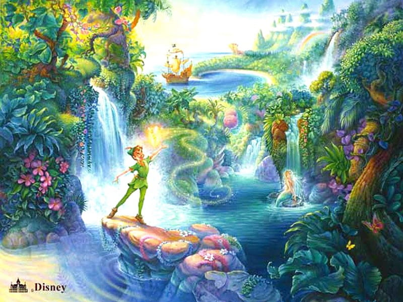 Peter Pan Wonderland, bonito, scenery, HD wallpaper