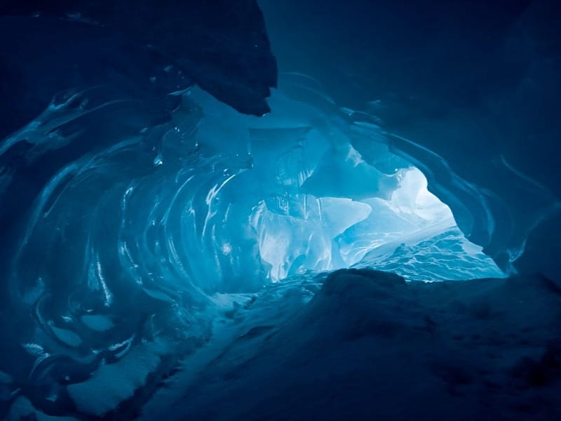 Ice cavern in Iceland, fantastic, cavern, cave, discovery, winter, cold, icy, zing ice, awesome, nature, Iceland, HD wallpaper