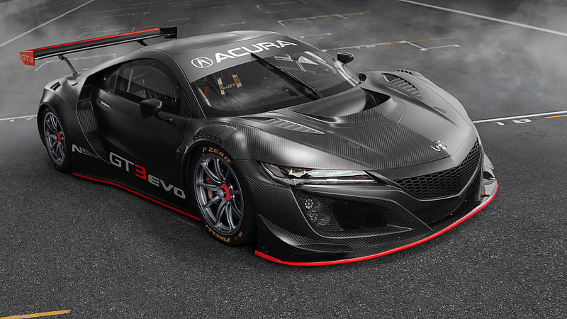 acura nsx gt3 evo, black supercars, Vehicle, HD wallpaper