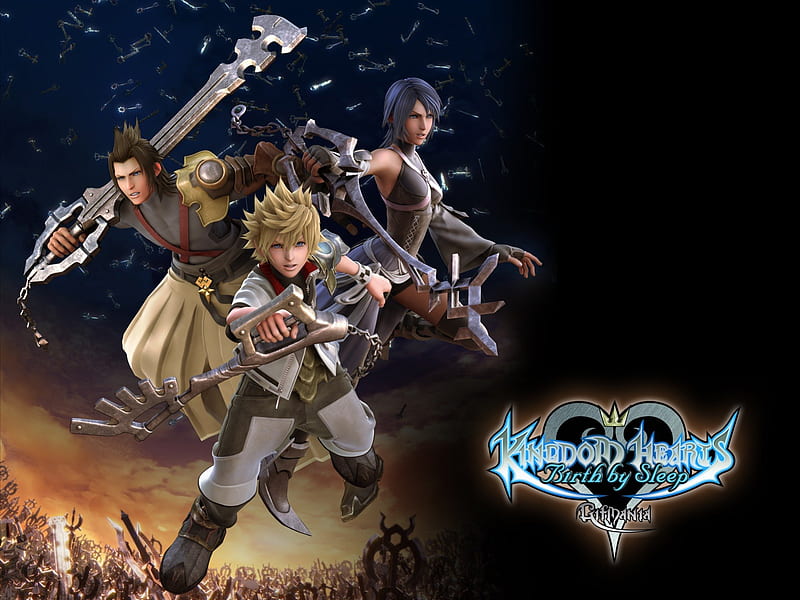 Kingdom Hearts Birth By Sleep, Aqua, Terra, Ventus, Kingdom Hearts, HD wallpaper