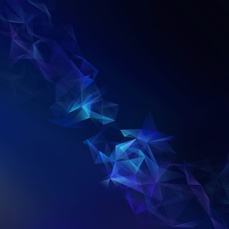 Galaxy s9, abstract, blue, oryginal, s9, samsung, stock wall, HD phone wallpaper