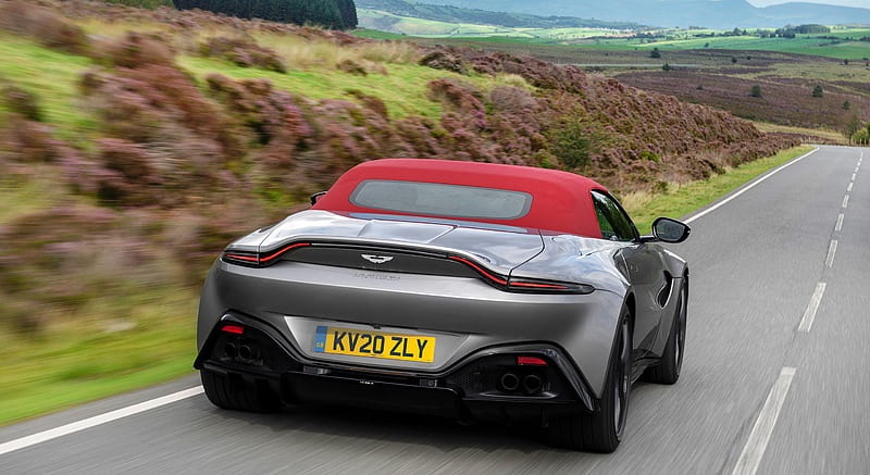 2021 Aston Martin Vantage Roadster (Color: Spirit Silver) - Rear , car, HD wallpaper 2021 Aston Martin Vantage Roadster (Color: Spirit Silver) - Rear , car, HD wallpaper