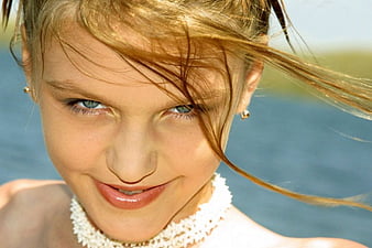 Lidia Petronella flower girl, chica, fille, blonde, maedchen, spring, cute,  cutie, HD wallpaper