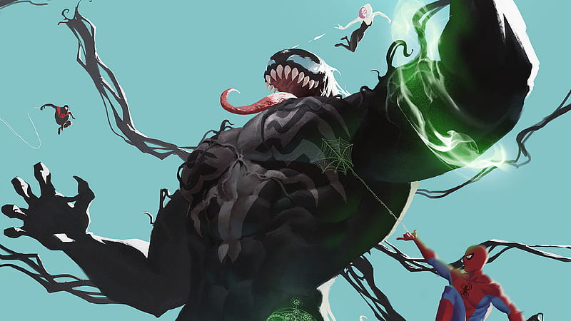 Venom Newart 2020, venom, superheroes, artwork, artist, digital-art, artstation, HD wallpaper