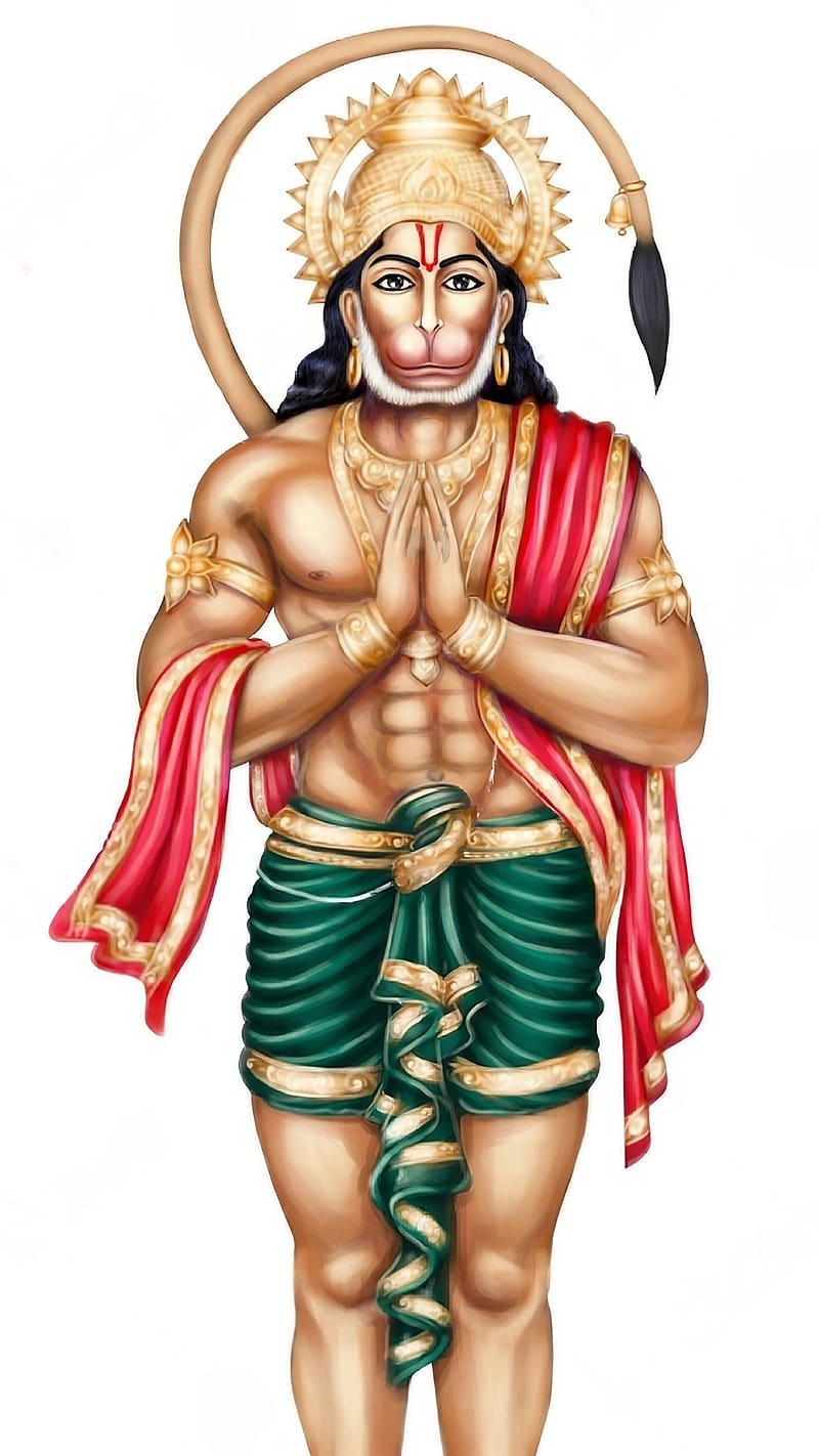 Hanuman Bhagwan, Animated, lord, god, bajrangbali, HD phone wallpaper