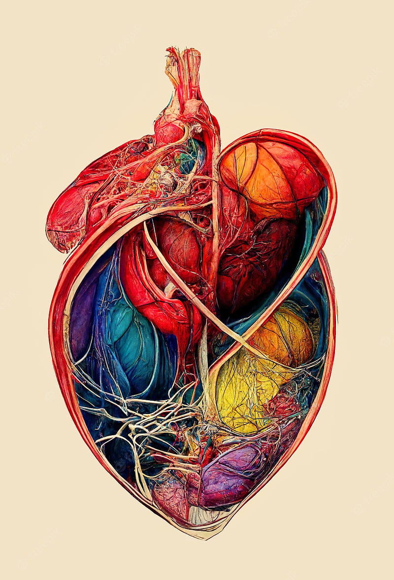 Download Neon Blue Aesthetic Human Heart Wallpaper  Wallpaperscom