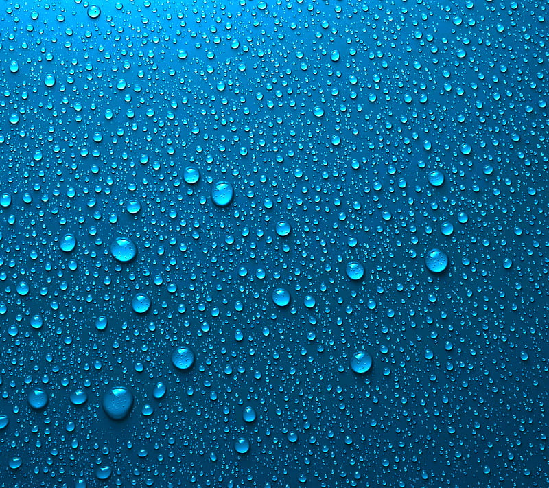 Blue Drops, abstract, background, water drops, HD wallpaper