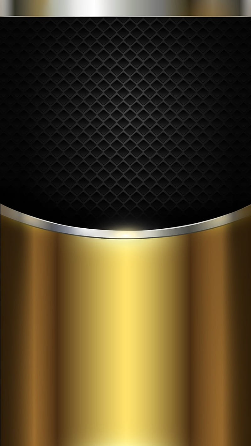 Abstract, black, edge, gold, gris, metal, s7, s8, HD phone wallpaper