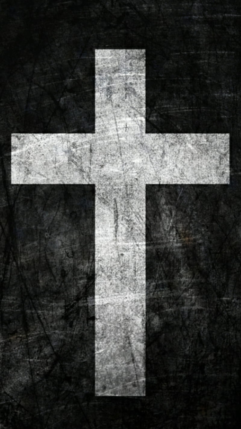Black White Cross, christian, crosses, jesus, HD phone wallpaper