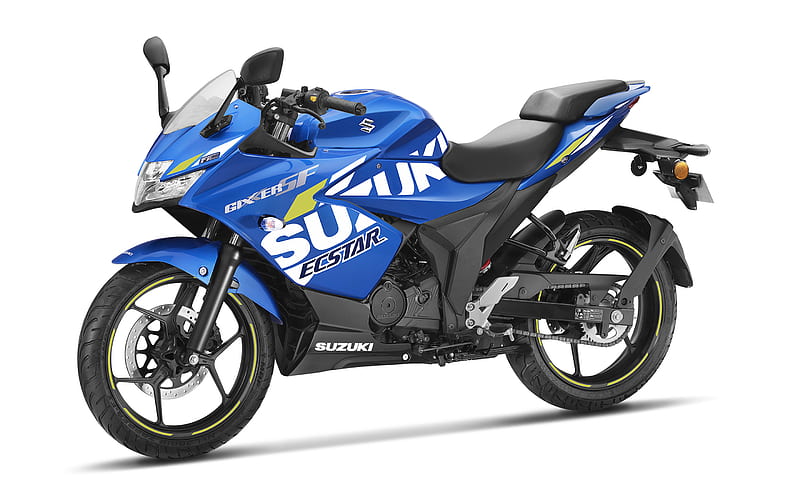 Suzuki Gixxer SF MotoGP BS6, 2020, racing motorcycle, new blue Gixxer SF, japanese motorcycles, Suzuki, HD wallpaper