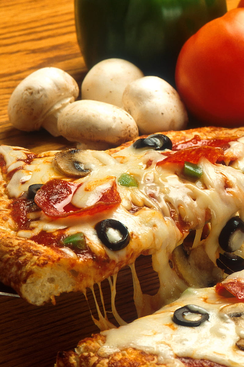 Pizza, food, HD phone wallpaper
