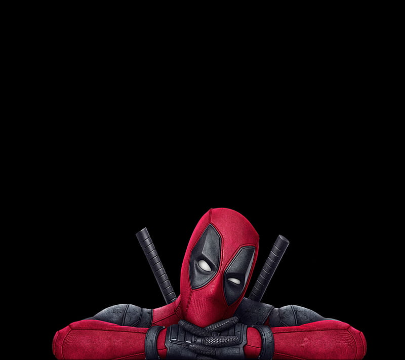 Deadpool, black, funny, red, HD wallpaper