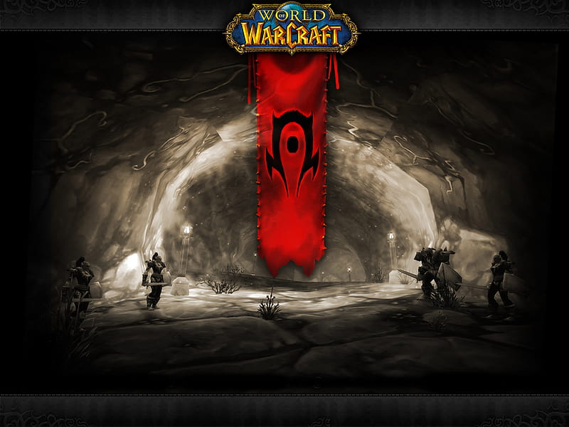 Horde Banner, horde, world of warcraft, battlegrounds, HD wallpaper