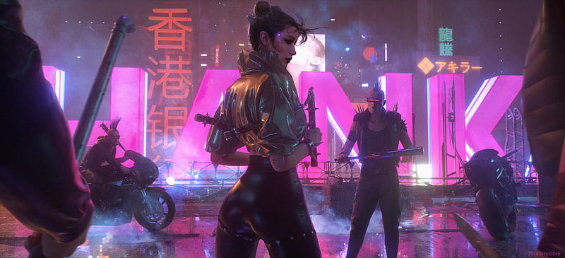 Cyberpunk Chinese Kungfu , cyberpunk, artist, artwork, digital-art, artstation, HD wallpaper