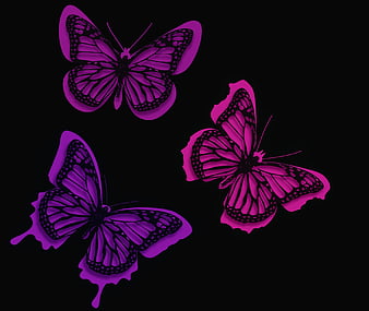 Pink Butterflies Artistic, butterfly, pink, artist, HD wallpaper