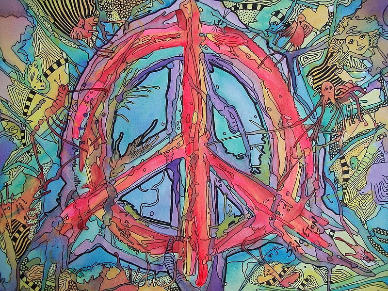 peace, art, sign, hippie, HD wallpaper peace, art, sign, hippie, HD wallpaper