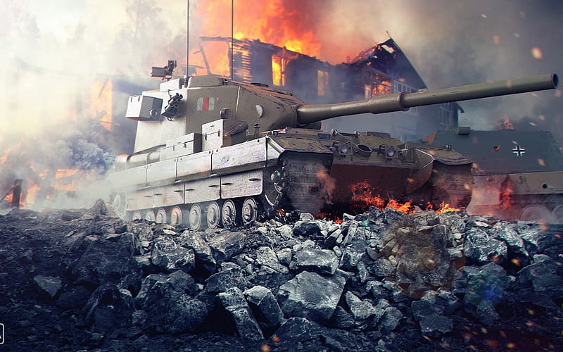 world of tanks, wot, fv183, Self-propelled artillery mount, HD wallpaper