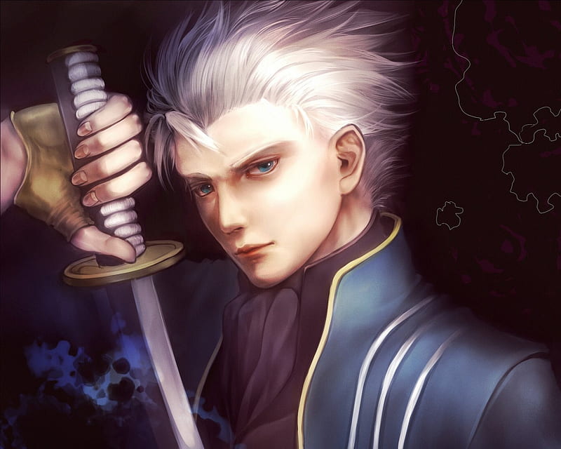 Download Vergil, the powerful demon hunter from Devil May Cry Wallpaper