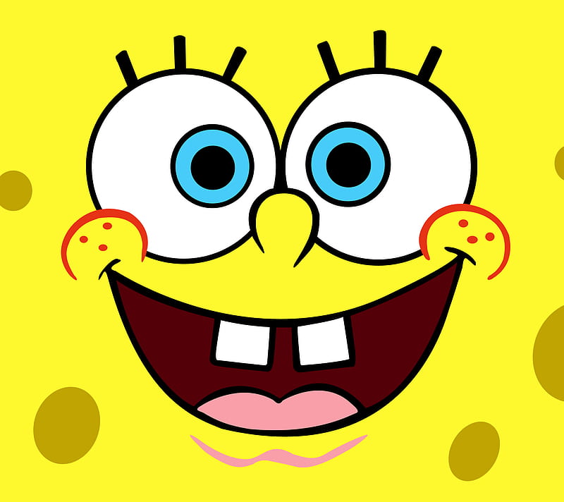 Spongebob, blue eyes, funny, smile, spongebob squarepants, yellow, HD wallpaper