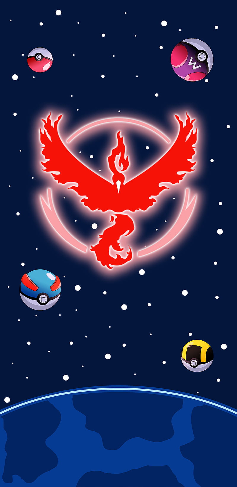 Pokemon Go Team Valor Red iPhone Wallpapers Free Download