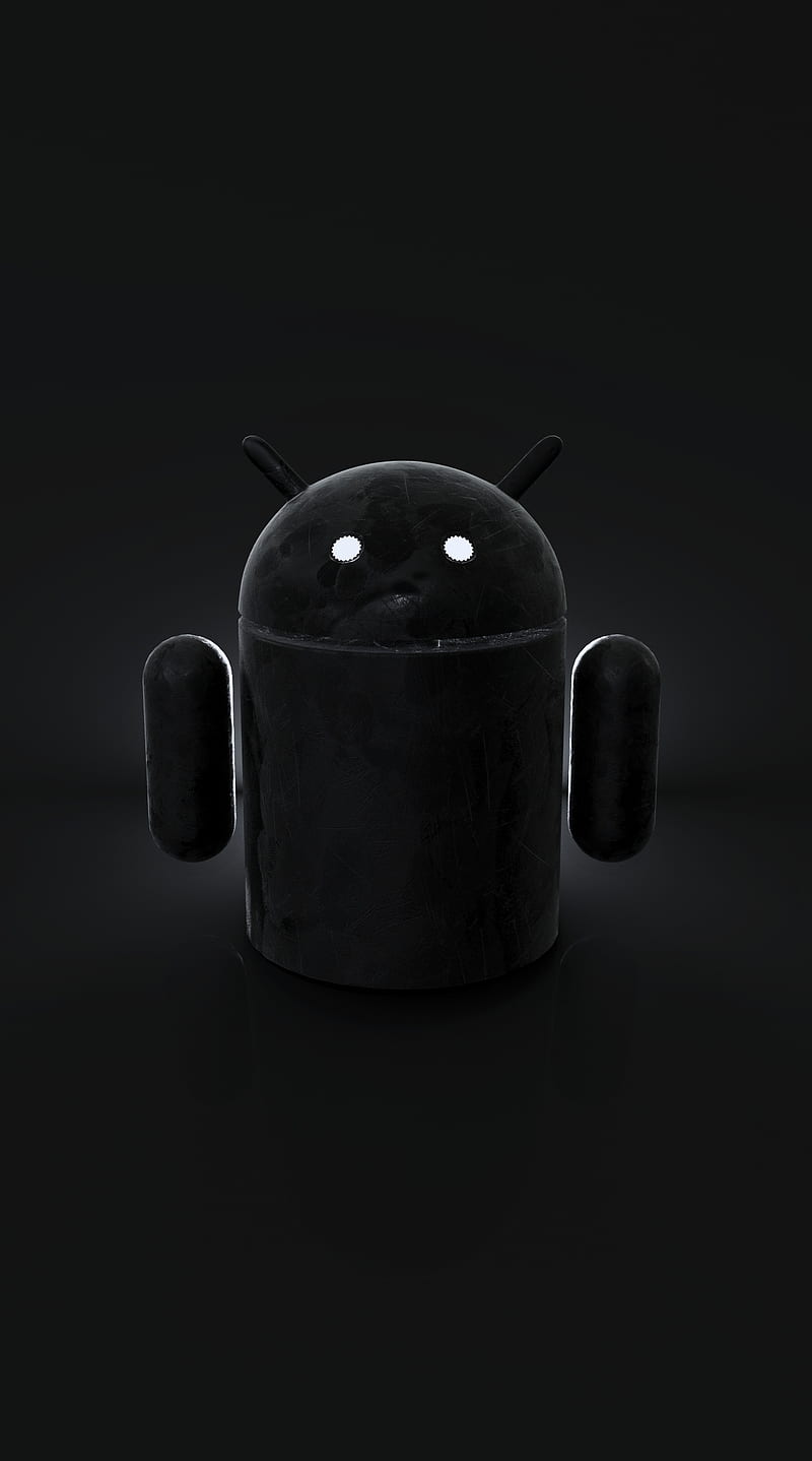 Dark Droid, android, black, galaxy, google, nexus, samsung, HD phone wallpaper
