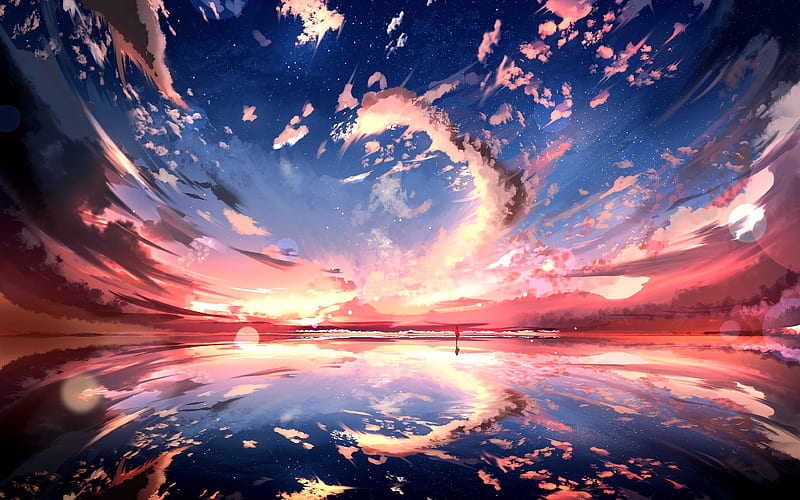 Anime, Original, Cloud, Sky, Starry Sky, HD wallpaper | Peakpx