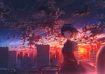 Machine City Scenery Anime Original Scifi, anime-girl, anime, artist ...